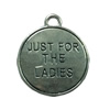 Pendant. Fashion Zinc Alloy Jewelry Findings. Flat Round 34x28mm. Sold by Bag
