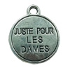 Pendant. Fashion Zinc Alloy Jewelry Findings. Flat Round 23x18mm. Sold by Bag
