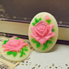 Cameos, Flower Resin Jewelry findings, Double color, A Grade, 29x39.5mm, Sold by PC