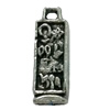 Pendant. Fashion Zinc Alloy jewelry findings. Rectangle 15x8mm. Sold by Bag
