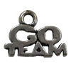 Pendant. Fashion Zinc Alloy jewelry findings. Letter 10x8mm. Sold by Bag
