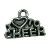 Pendant. Fashion Zinc Alloy jewelry findings. Letter 10x8mm. Sold by Bag