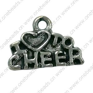 Pendant. Fashion Zinc Alloy jewelry findings. Letter 10x8mm. Sold by Bag