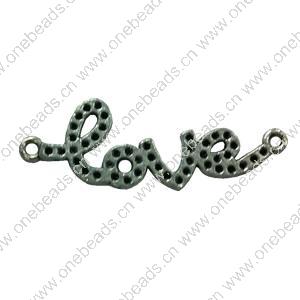 Connector. Fashion Zinc Alloy jewelry findings.  40x10mm. Sold by Bag
