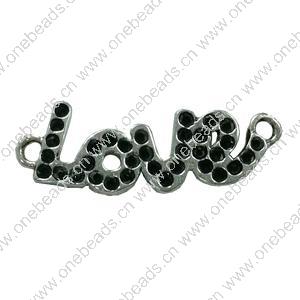 Connector. Fashion Zinc Alloy jewelry findings.  30x10mm. Sold by Bag