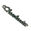 Pendant. Fashion Zinc Alloy jewelry findings. Letter 25x7mm. Sold by Bag
