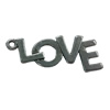 Pendant. Fashion Zinc Alloy jewelry findings. Letter 35x15mm. Sold by Bag