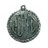 Pendant. Fashion Zinc Alloy jewelry findings. Flat Round 20x19mm. Sold by Bag
