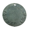 Pendant. Fashion Zinc Alloy jewelry findings. Flat Round 28mm. Sold by Bag
