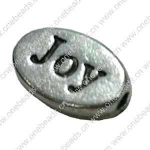 Beads. Fashion Zinc Alloy jewelry findings. Flar Oval 13x8mm, Hole size:about 1mm Sold by Bag