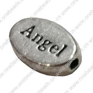 Beads. Fashion Zinc Alloy jewelry findings. Flar Oval 13x8mm, Hole size:about 1mm Sold by Bag