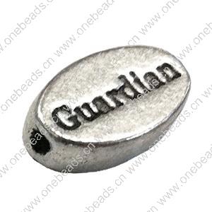 Beads. Fashion Zinc Alloy jewelry findings. Flar Oval 13x8mm, Hole size:about 1mm Sold by Bag