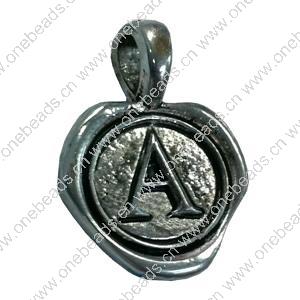Pendant. Fashion Zinc Alloy jewelry findings. Flat Oval 28x22mm. Sold by Bag