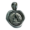 Pendant. Fashion Zinc Alloy jewelry findings. Flat Oval 28x22mm. Sold by Bag
