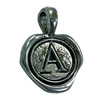 Pendant. Fashion Zinc Alloy jewelry findings. Flat Oval 28x22mm. Sold by Bag