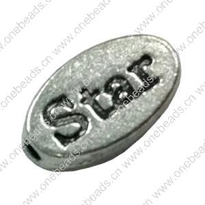 Beads. Fashion Zinc Alloy jewelry findings. Flar Oval 13x8mm, Hole size:about 1mm Sold by Bag