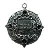 Pendant. Fashion Zinc Alloy jewelry findings. Flat Round 41x35mm. Sold by Bag

