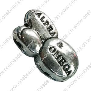 Beads. Fashion Zinc Alloy jewelry findings.Nugeet 19x12mm, Hole size:about 1mm Sold by Bag