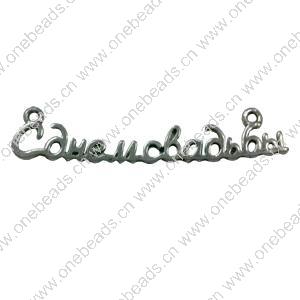 Connector. Fashion Zinc Alloy jewelry findings.  58x12mm. Sold by Bag