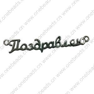 Connector. Fashion Zinc Alloy jewelry findings.  60x12mm. Sold by Bag