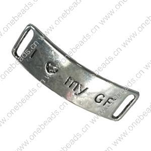 Connector. Fashion Zinc Alloy jewelry findings.  40x15mm. Sold by Bag