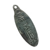 Pendant. Fashion Zinc Alloy jewelry findings. Flat Round 60x20mm. Sold by Bag
