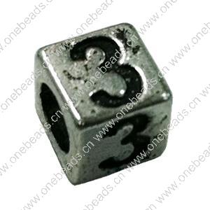 Europenan style Beads. Fashion jewelry findings. 8x8mm, Hole size:5mm. Sold by Bag