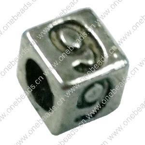 Europenan style Beads. Fashion jewelry findings. 8x8mm, Hole size:5mm. Sold by Bag