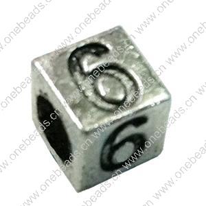 Europenan style Beads. Fashion jewelry findings. 8x8mm, Hole size:5mm. Sold by Bag