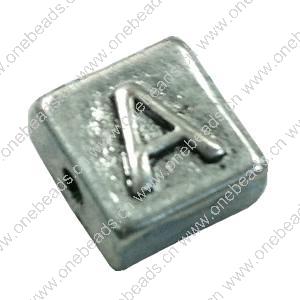 Beads. Fashion Zinc Alloy jewelry findings. Square 10x10mm, Hole size:about 1mm Sold by Bag