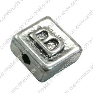 Beads. Fashion Zinc Alloy jewelry findings. Square 10x10mm, Hole size:about 1mm Sold by Bag