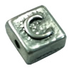 Beads. Fashion Zinc Alloy jewelry findings. Square 10x10mm, Hole size:about 1mm Sold by Bag