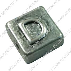 Beads. Fashion Zinc Alloy jewelry findings. Square 10x10mm, Hole size:about 1mm Sold by Bag