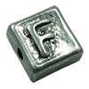 Beads. Fashion Zinc Alloy jewelry findings. Square 10x10mm, Hole size:about 1mm Sold by Bag