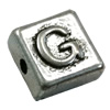 Beads. Fashion Zinc Alloy jewelry findings. Square 10x10mm, Hole size:about 1mm Sold by Bag