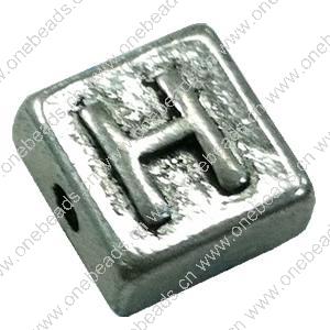 Beads. Fashion Zinc Alloy jewelry findings. Square 10x10mm, Hole size:about 1mm Sold by Bag