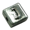 Beads. Fashion Zinc Alloy jewelry findings. Square 10x10mm, Hole size:about 1mm Sold by Bag