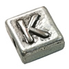 Beads. Fashion Zinc Alloy jewelry findings. Square 10x10mm, Hole size:about 1mm Sold by Bag
