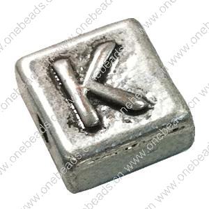 Beads. Fashion Zinc Alloy jewelry findings. Square 10x10mm, Hole size:about 1mm Sold by Bag