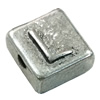 Beads. Fashion Zinc Alloy jewelry findings. Square 10x10mm, Hole size:about 1mm Sold by Bag