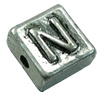 Beads. Fashion Zinc Alloy jewelry findings. Square 10x10mm, Hole size:about 1mm Sold by Bag