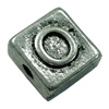 Beads. Fashion Zinc Alloy jewelry findings. Square 10x10mm, Hole size:about 1mm Sold by Bag