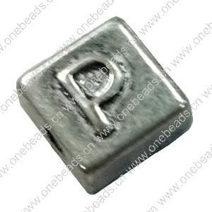 Beads. Fashion Zinc Alloy jewelry findings. Square 10x10mm, Hole size:about 1mm Sold by Bag