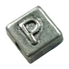 Beads. Fashion Zinc Alloy jewelry findings. Square 10x10mm, Hole size:about 1mm Sold by Bag