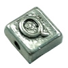 Beads. Fashion Zinc Alloy jewelry findings. Square 10x10mm, Hole size:about 1mm Sold by Bag
