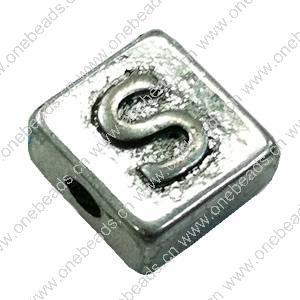 Beads. Fashion Zinc Alloy jewelry findings. Square 10x10mm, Hole size:about 1mm Sold by Bag