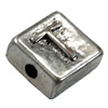 Beads. Fashion Zinc Alloy jewelry findings. Square 10x10mm, Hole size:about 1mm Sold by Bag
