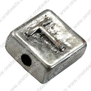 Beads. Fashion Zinc Alloy jewelry findings. Square 10x10mm, Hole size:about 1mm Sold by Bag