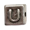 Beads. Fashion Zinc Alloy jewelry findings. Square 10x10mm, Hole size:about 1mm Sold by Bag
