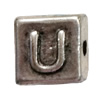 Beads. Fashion Zinc Alloy jewelry findings. Square 10x10mm, Hole size:about 1mm Sold by Bag